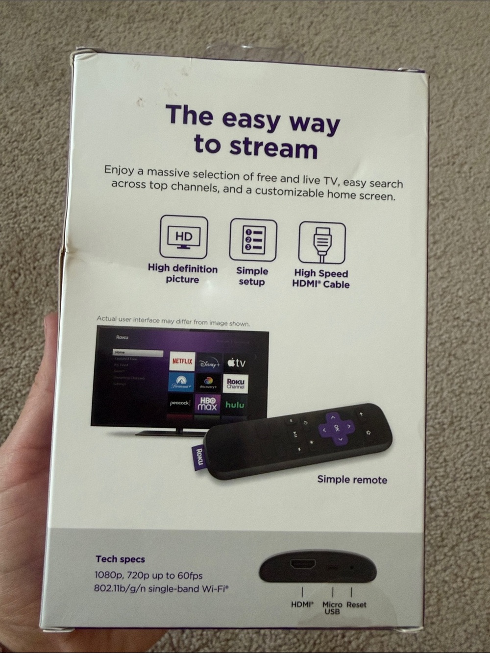 NIB Roku Express HD Streaming Device Remote - Picture 3 of 5